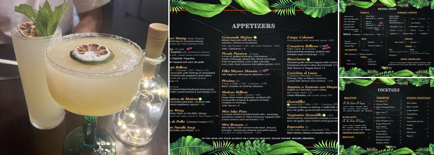 Mojitos Menu