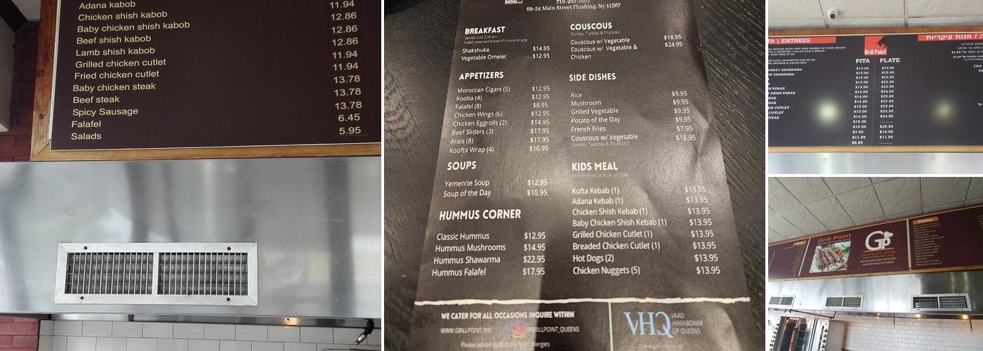 Grill Point Menu