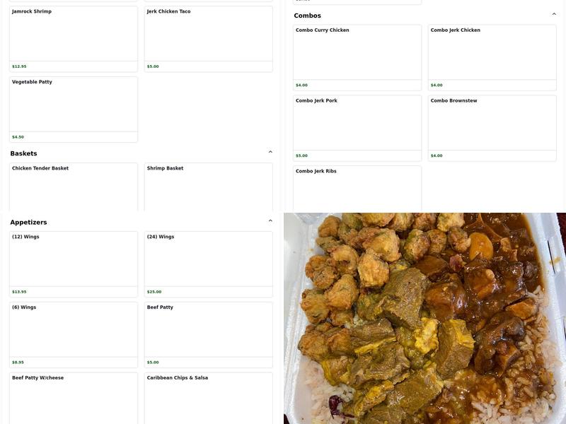 Jamrock Sports Bar & Grill Menu