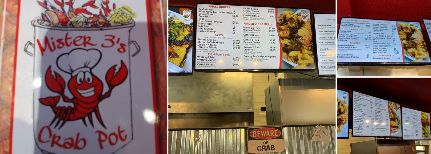Mr 3s Crab Pot Bar & Grill Menu