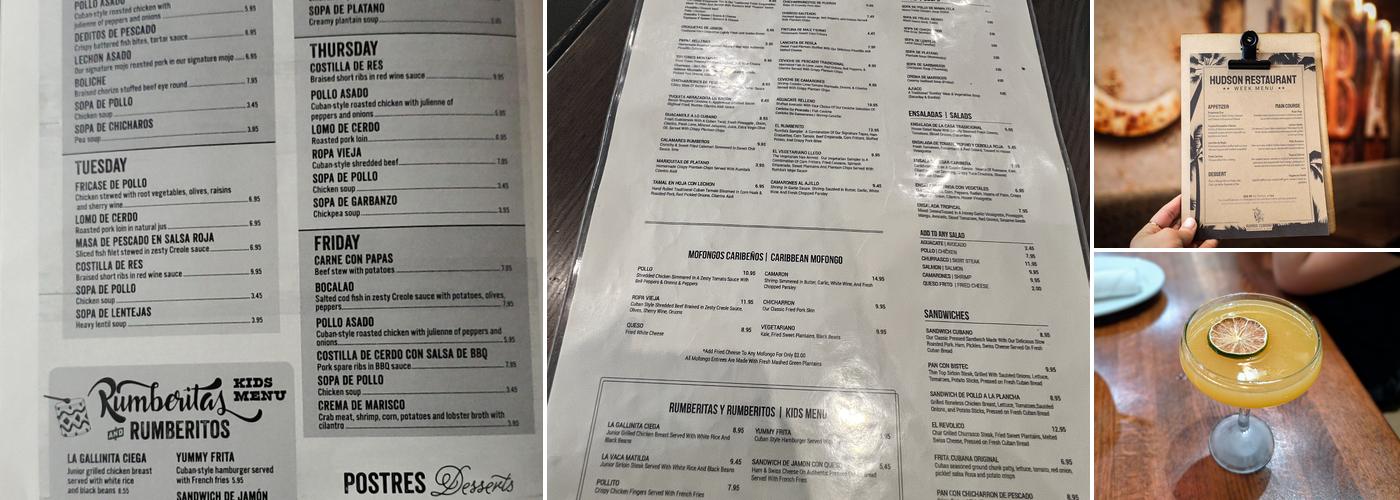 Rumba Cubana Menu