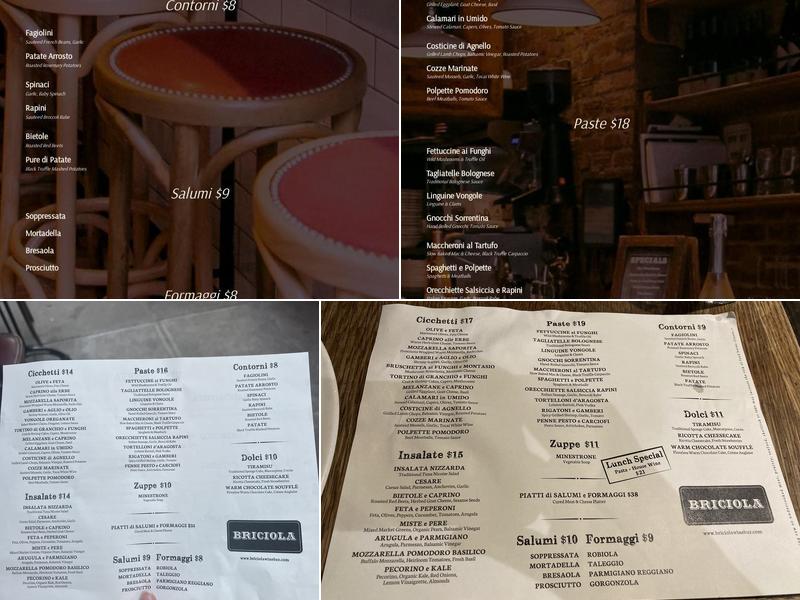 Briciola Menu