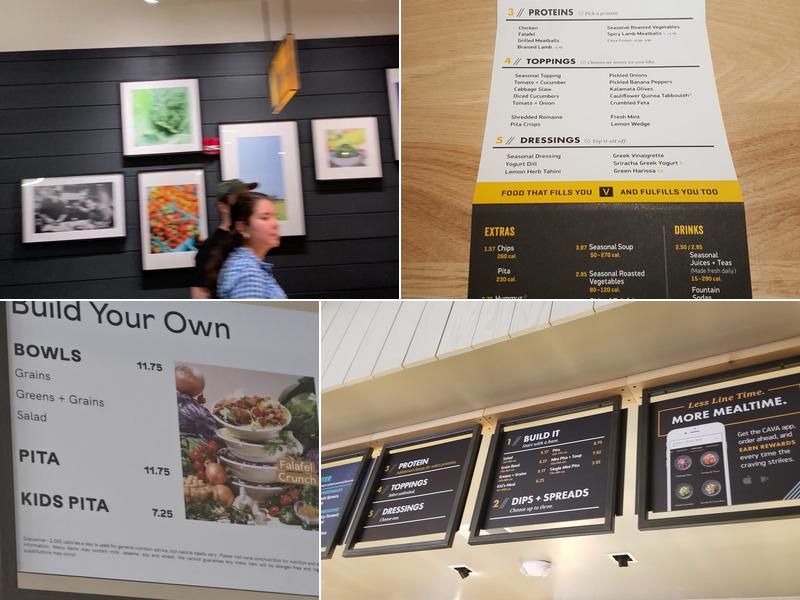CAVA Menu