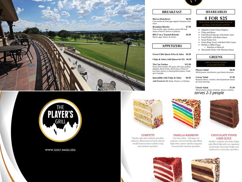 NMSU Golf Course & The Player's Grill Restaurant Menu