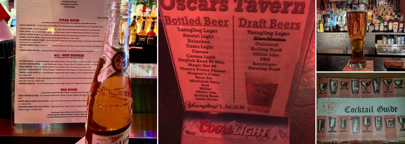Oscar's Tavern Menu