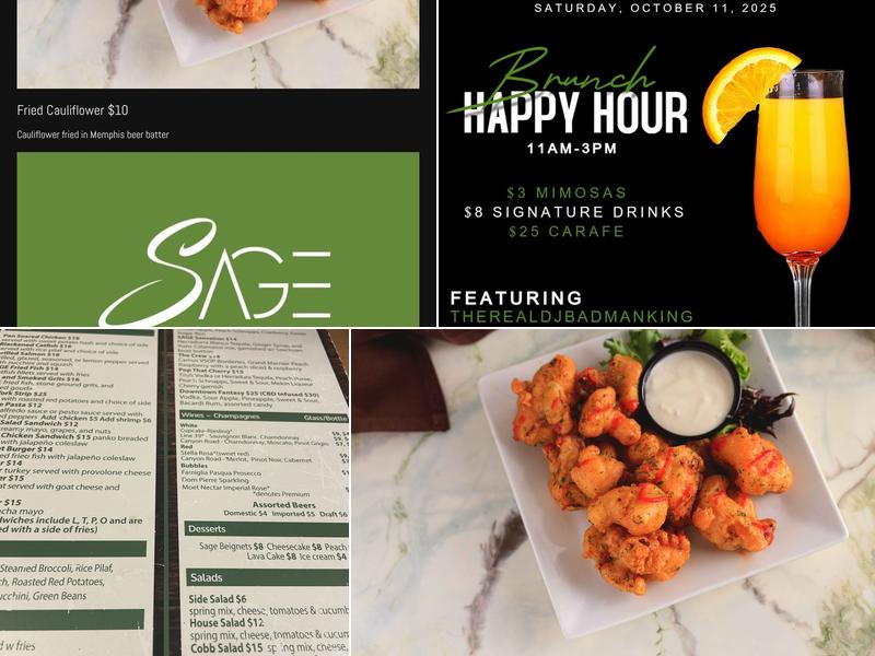 Sage Restaurant Menu