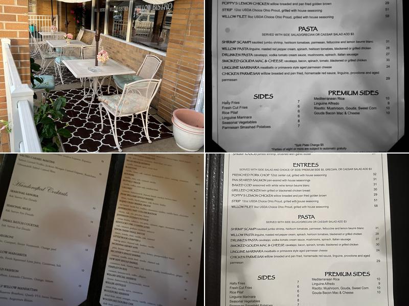 Willow Bistro Menu