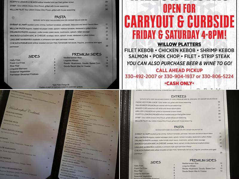 Willow Bistro Menu