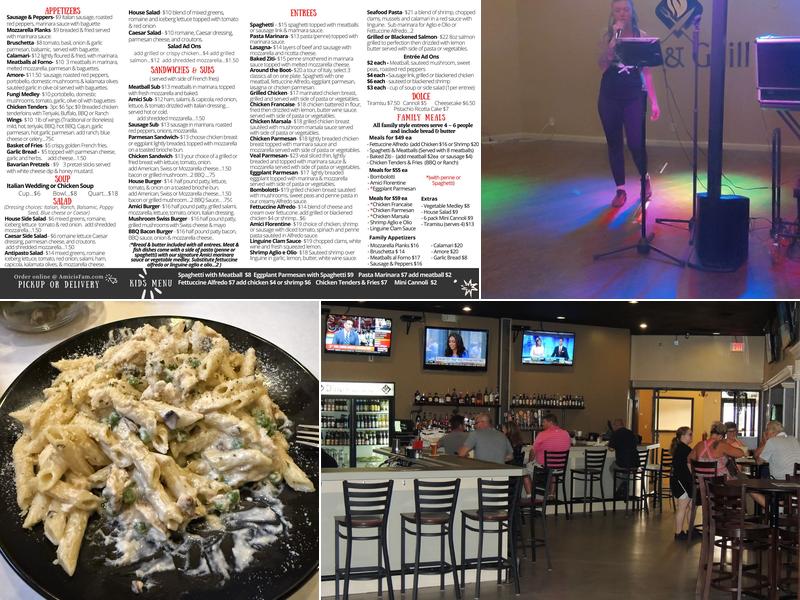 Amici Italian Restaurant & Bar Menu