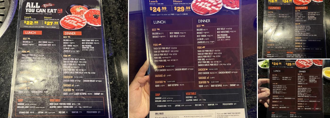 Omi Korean Grill & Bar (Grand Prairie) Menu