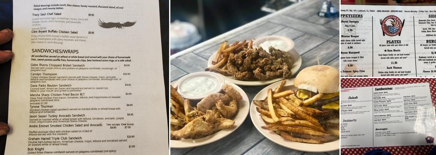 All American Eatery & Catering Co. Menu