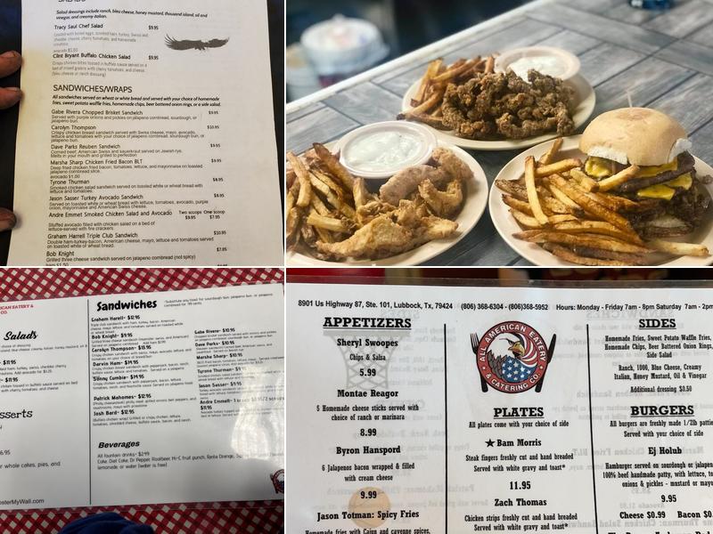 All American Eatery & Catering Co. Menu