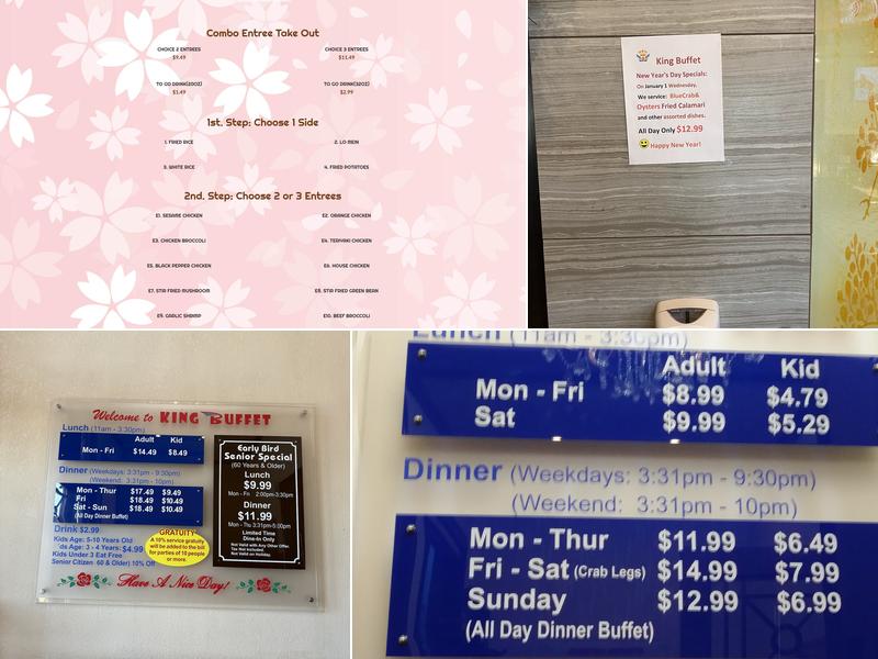 King Buffet Menu