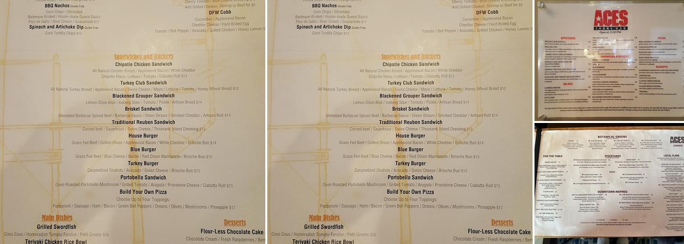 Jacob Springs Grill Menu