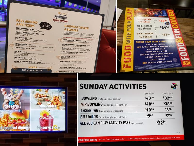 Main Event Grapevine Menu