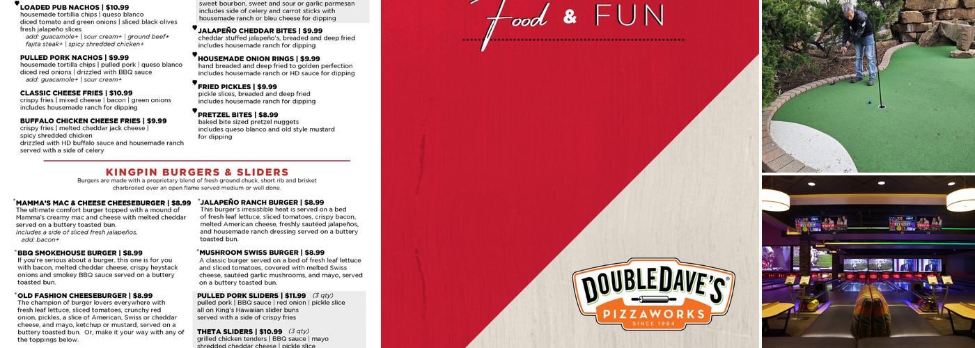 Hey Day Entertainment Norman Menu