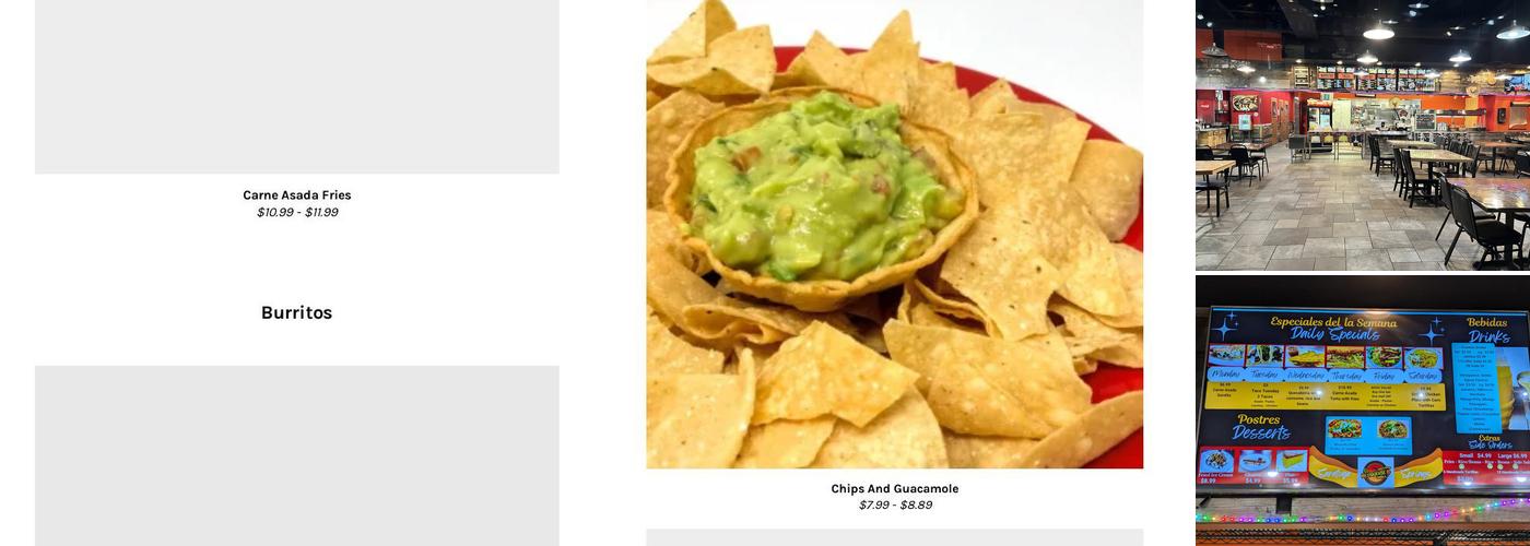 El Mexiquense Grill, Saratoga Springs Menu