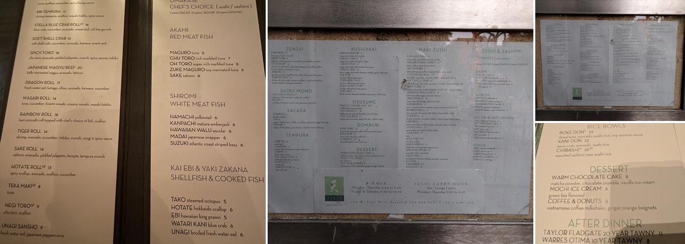 Ten Menu