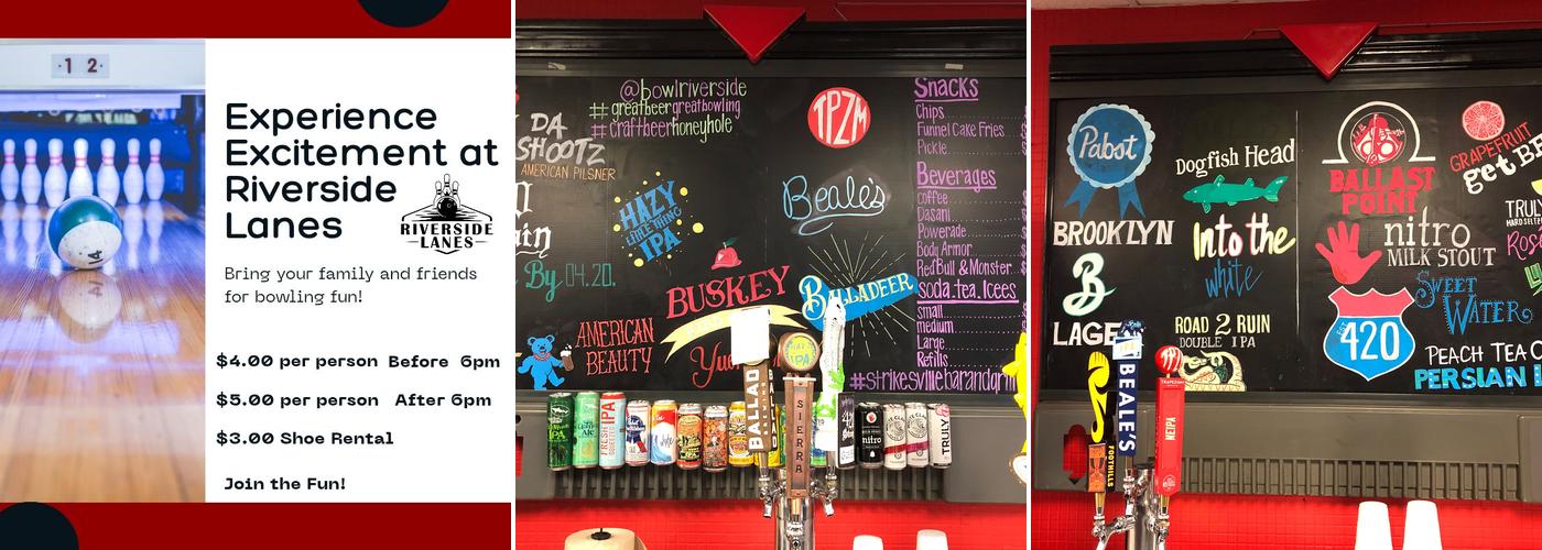 Riverside Lanes Menu