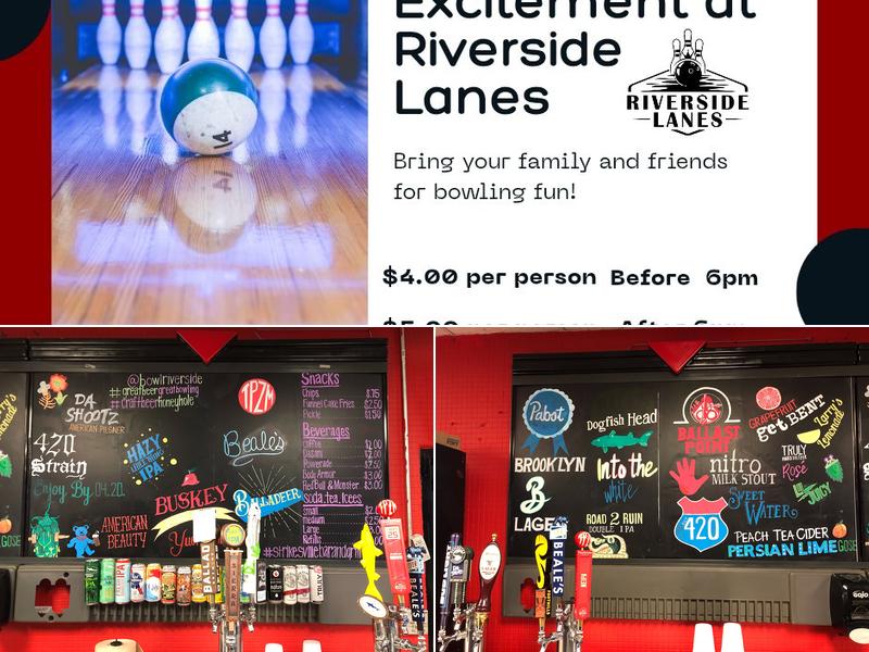 Riverside Lanes Menu