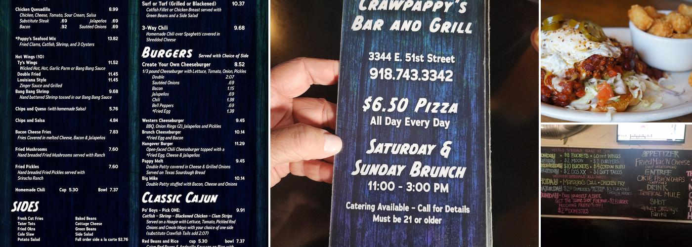 Crawpappy's Bar and Grill Menu