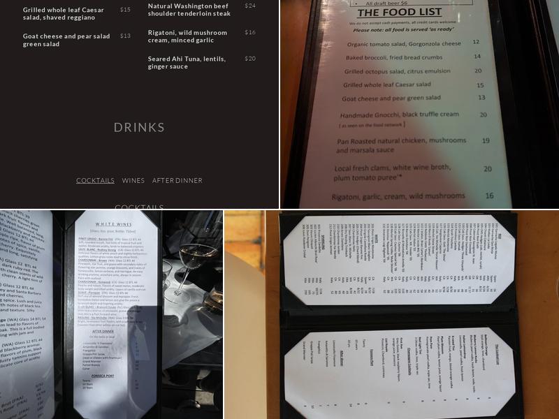 List Restaurant Menu