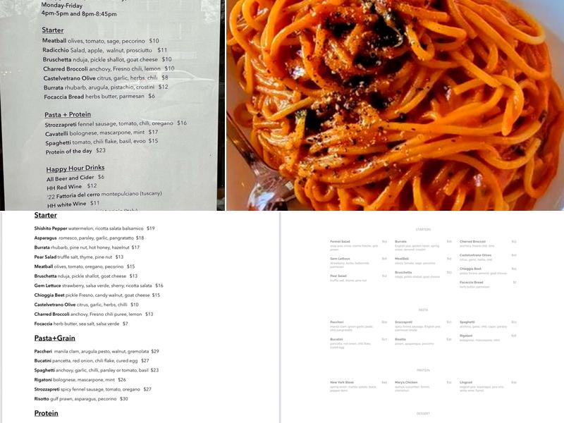 capers + olives Menu