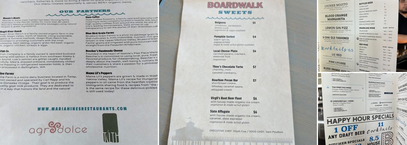 Boardwalk Menu