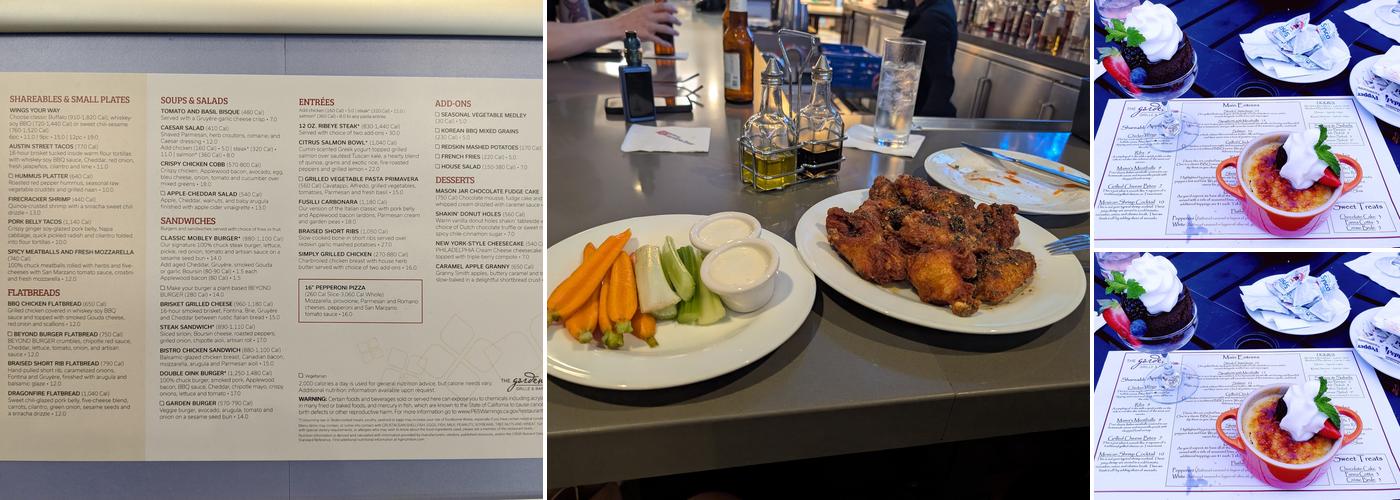 The Garden Grille and Lounge Menu