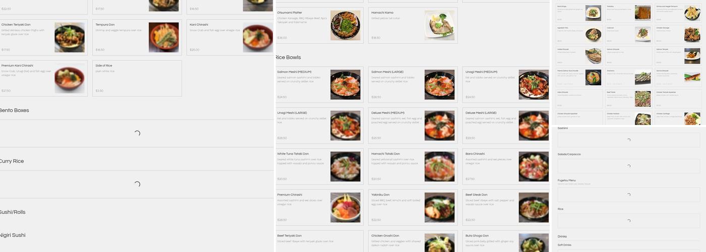 ROKKO Japanese Restaurant Menu