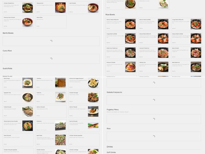 ROKKO Japanese Restaurant Menu