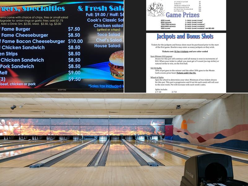 Fireside Lanes Menu