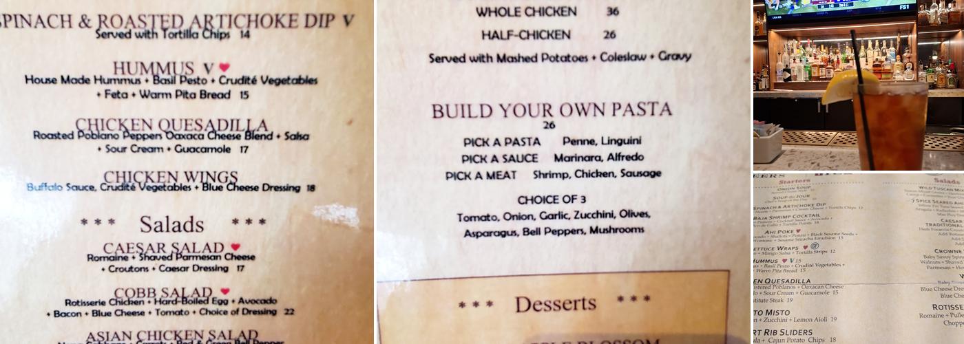 Century Taproom Menu