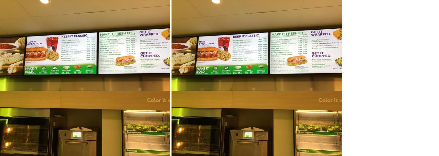 Subway Menu