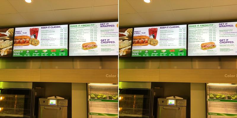 Subway Menu