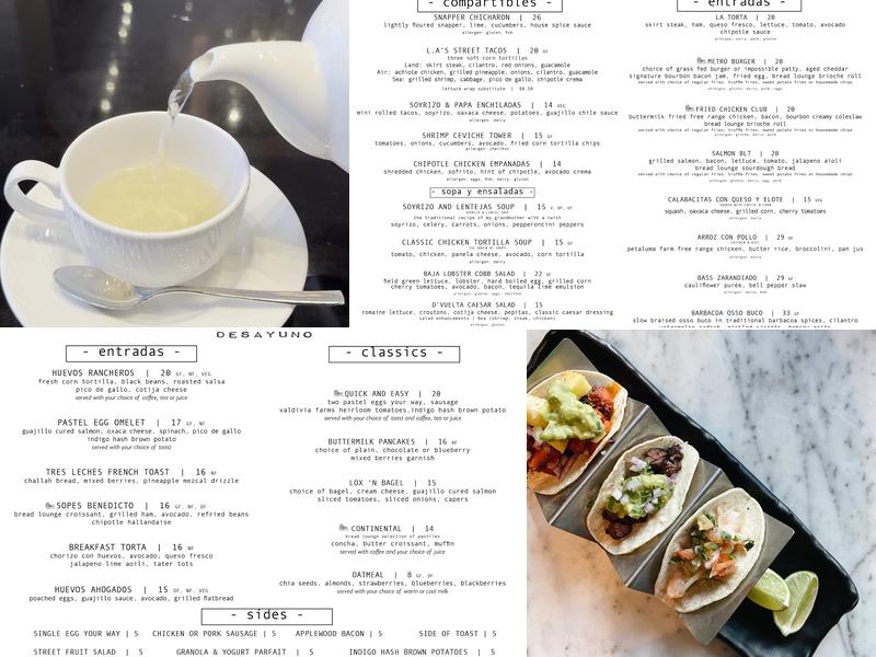 Metropole Bar + Kitchen Menu