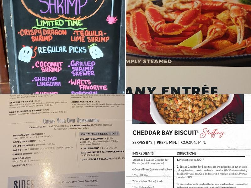 Red Lobster Menu