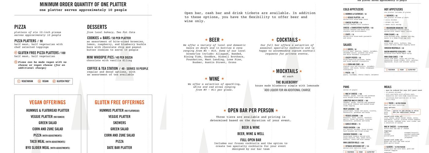 Bayside Bowl Menu