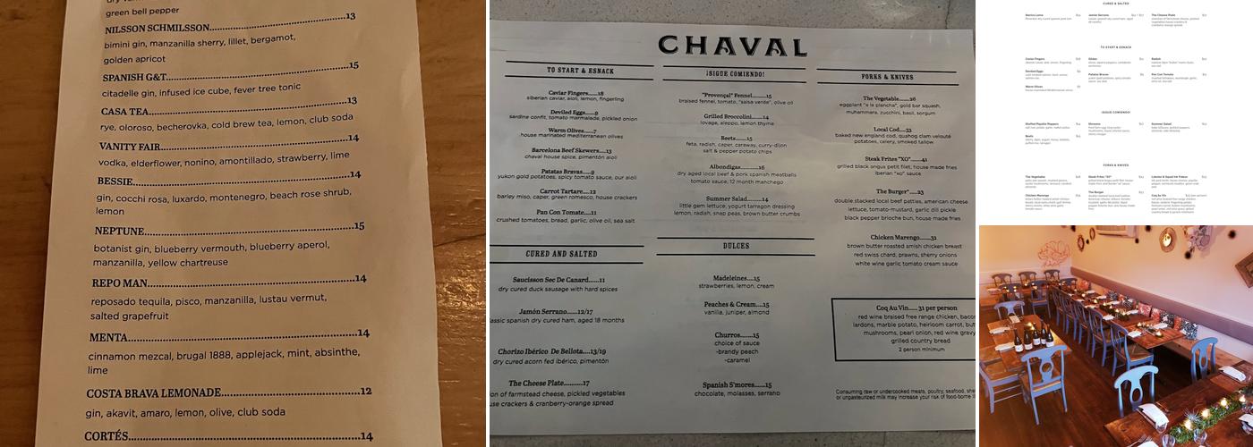 Chaval Menu