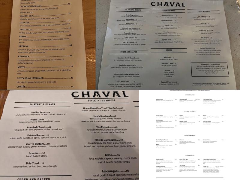 Chaval Menu