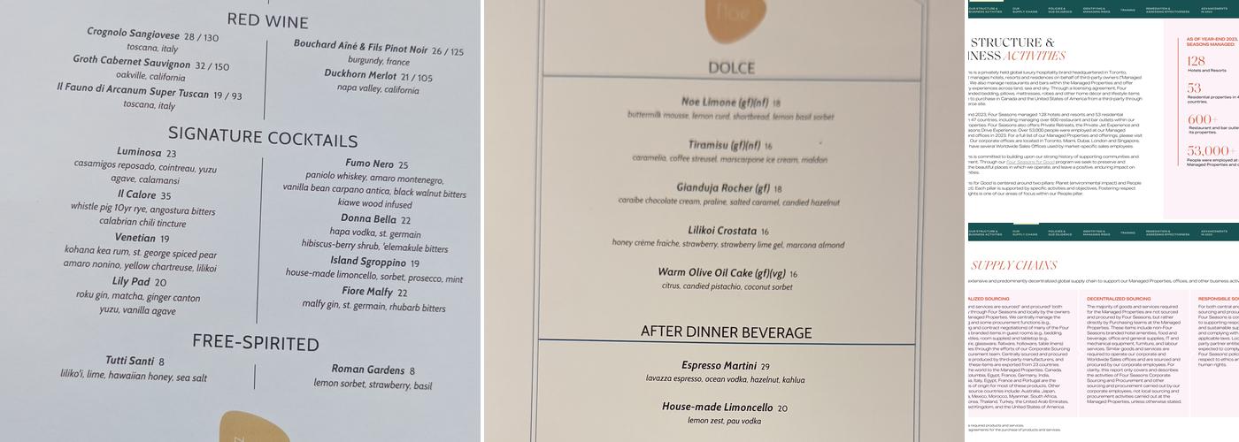 Noe Menu