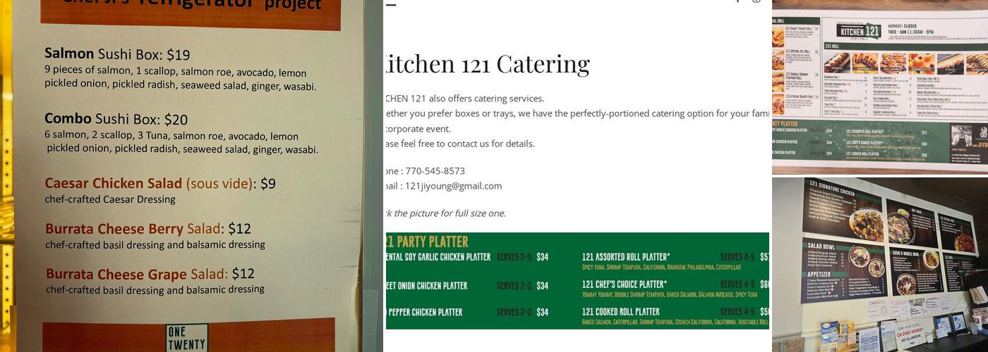 Kitchen 121 Menu