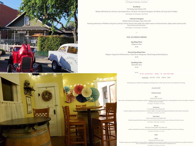 Third Street Wine Shop Menu