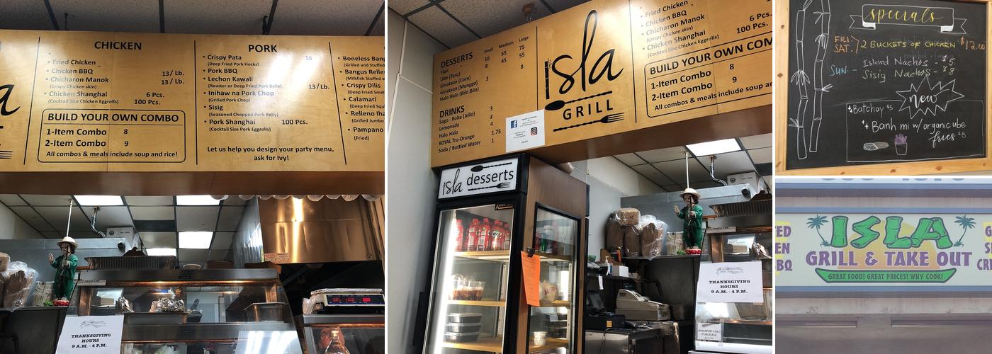Isla Grill Menu