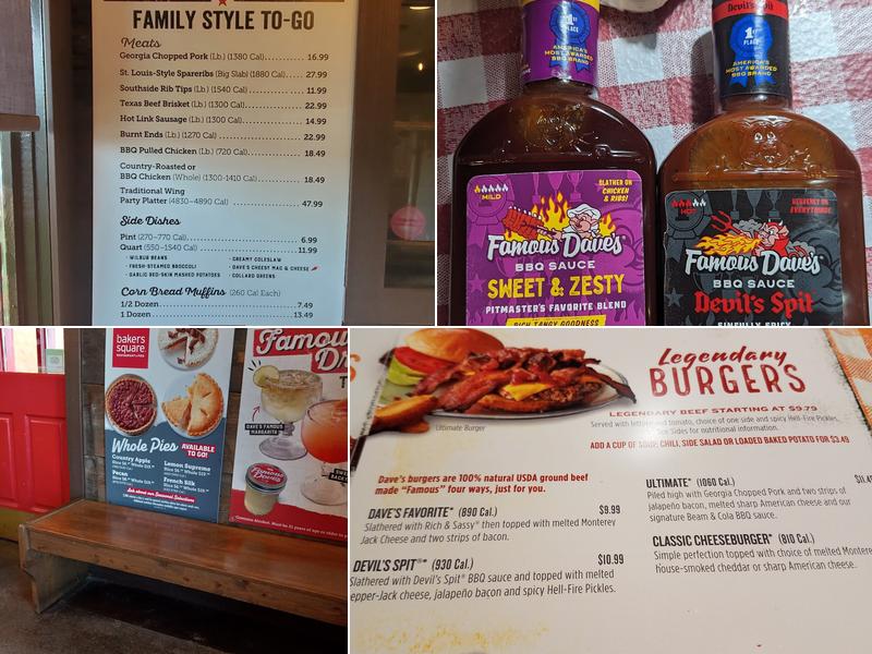 Famous Dave's Bar-B-Que Menu