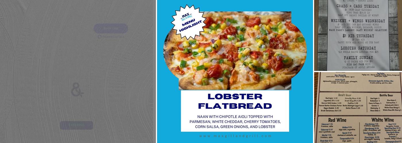 Max Gill & Grill Menu