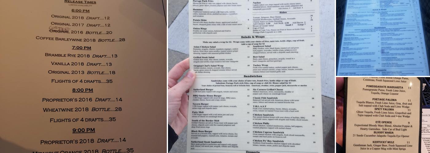 Sutherlands Menu
