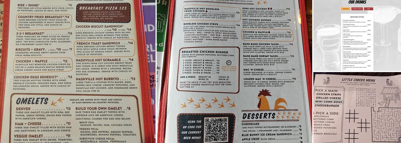 The Chicken Menu