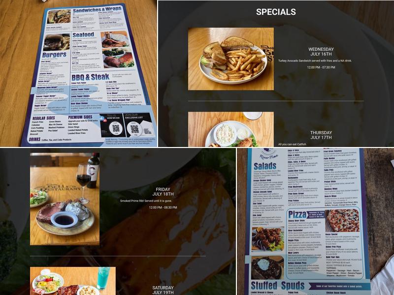 Rustic River Restaurant aka Shelly Belles Menu