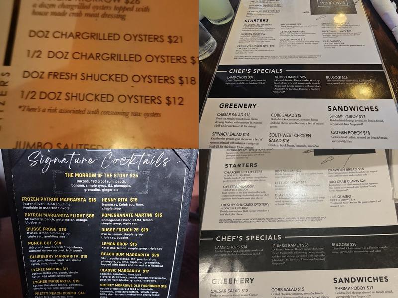 Morrow's Menu
